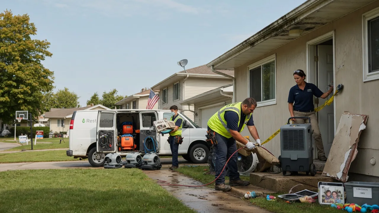 Water Damage Restoration in Footville, WI near me